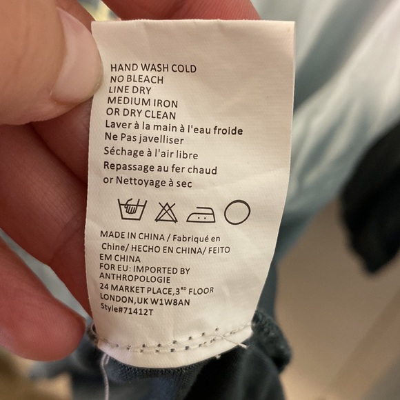 Tiny Ombre Garden Blouse Floral Embroidered Blouse Size XL - Picture 9 of 9